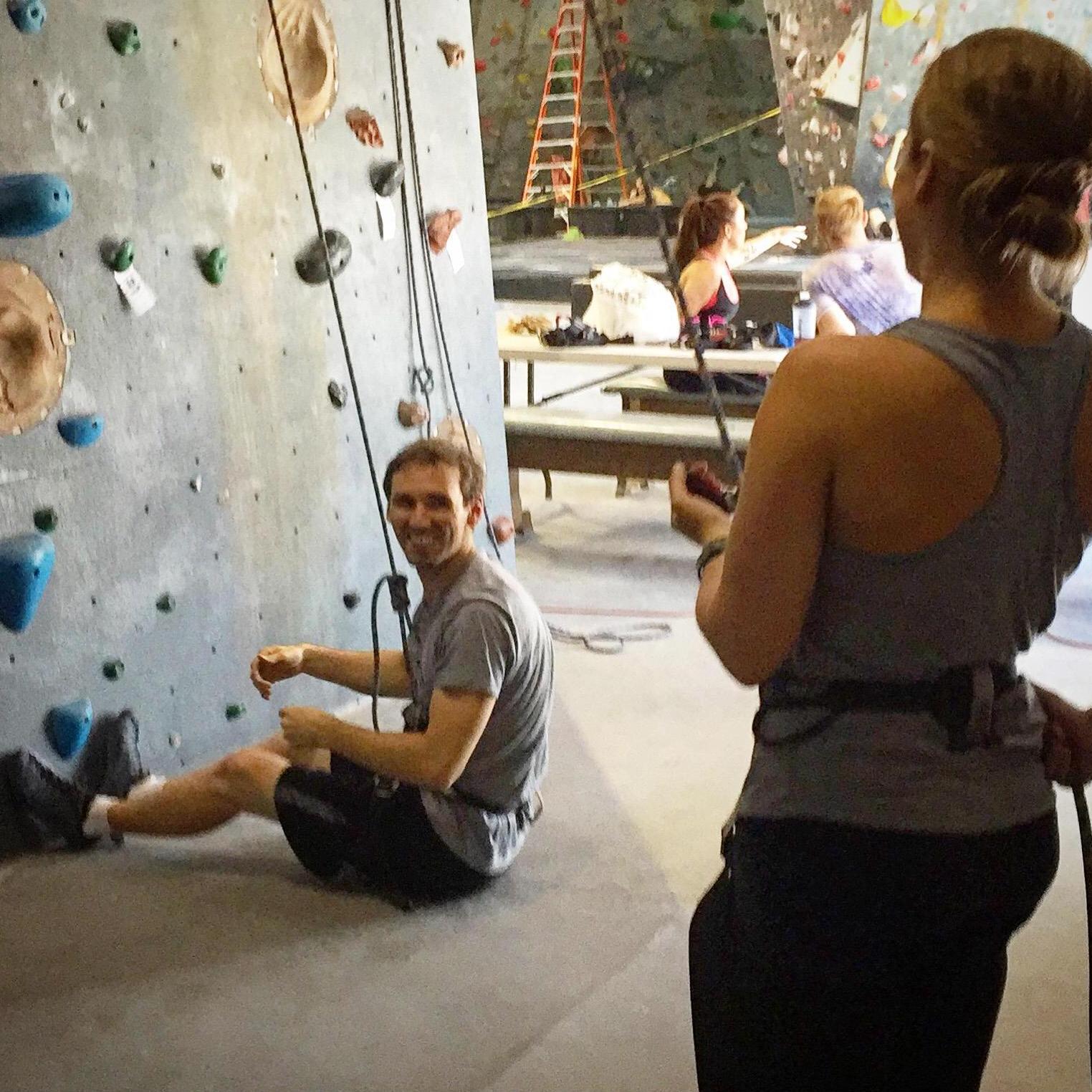 Climbing together for the first time