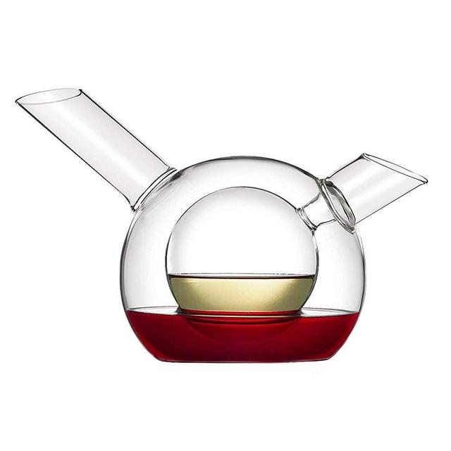 Wine Enthusiast Art Series Duet Double Decanter