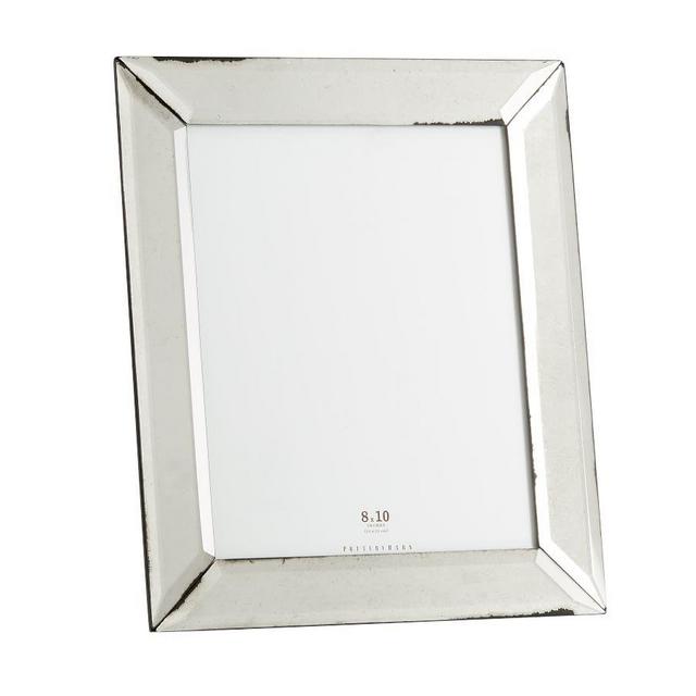 Antiqued Mirrored Picture Frame, 8" x 10"