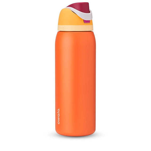 Owala FreeSip Insulated Stainless Steel Water Bottle with Straw for Sports, Travel, and School BPA-Free Sports Water Bottle, 40 oz, Citrus Crush
