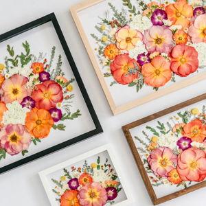 Pressed Frame Wedding Bouquet