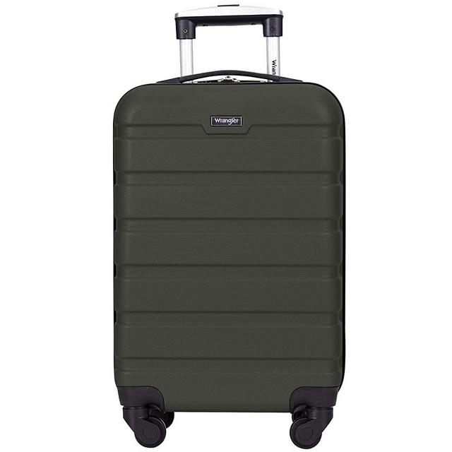 Wrangler Hardside Carry-On Spinner Luggage, Deep Depth, 20-Inch