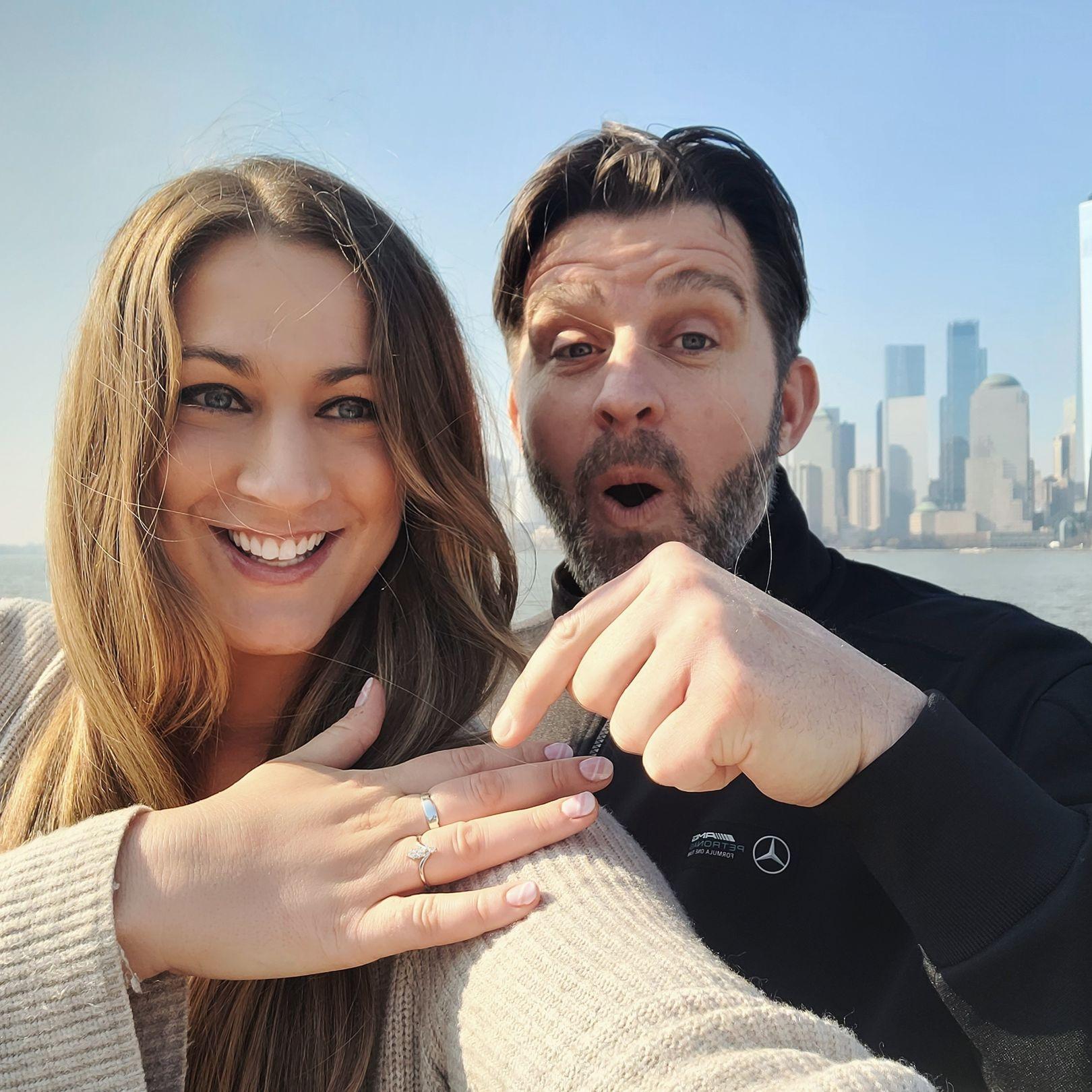 Jacques proposed in front of the New York City skyline