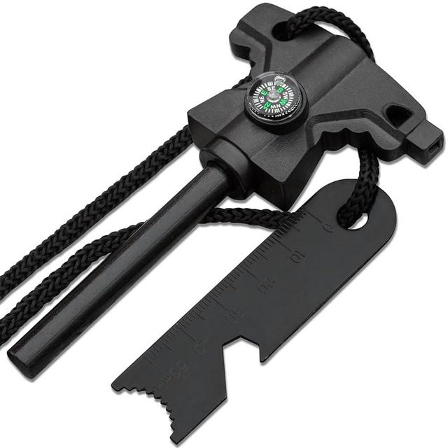 Babnecl Survival Fire Starter-Upgraded Butterfly-Shaped Handle, 6-in-1 Flint Fire Starter, Ferro Rod Fire Starter, Emergency Fire Starters Tool for Camping