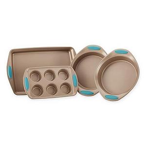 Rachael Ray™ Cucina Non-Stick 4-Piece Bakeware Set in Brown/Blue