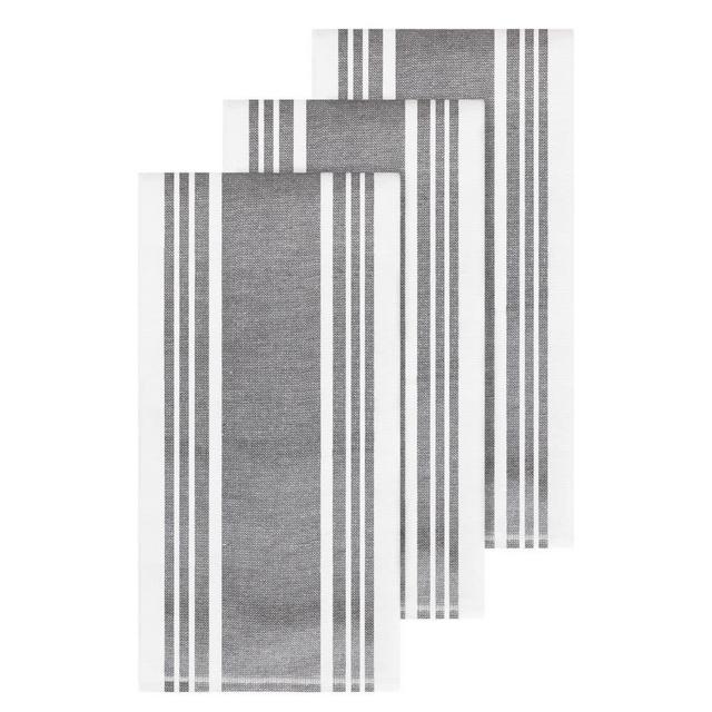 Dual Kitchen Towel Set, Pewter, 3 pieces