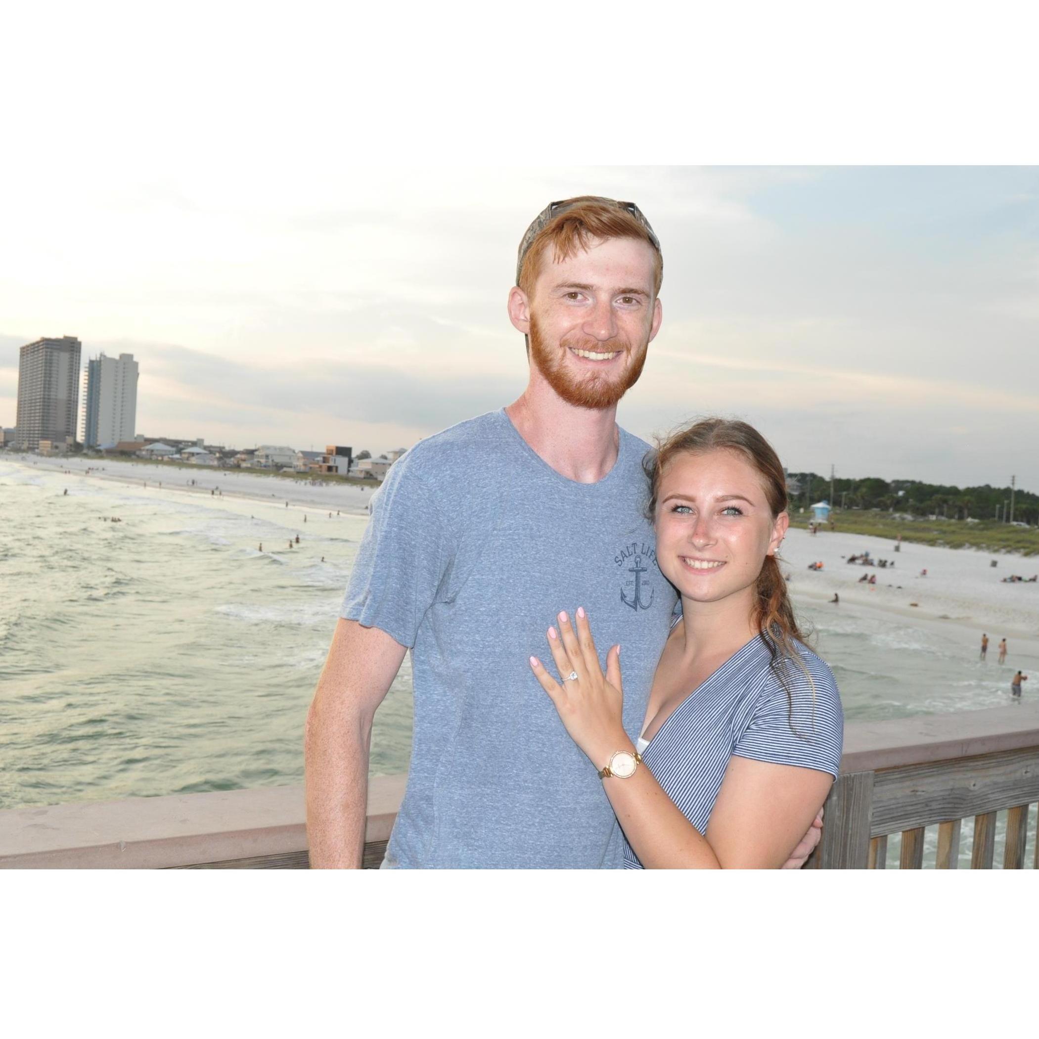In Panama City exactly one year after getting engaged.