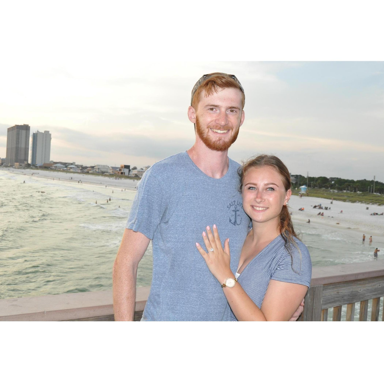 In Panama City exactly one year after getting engaged.