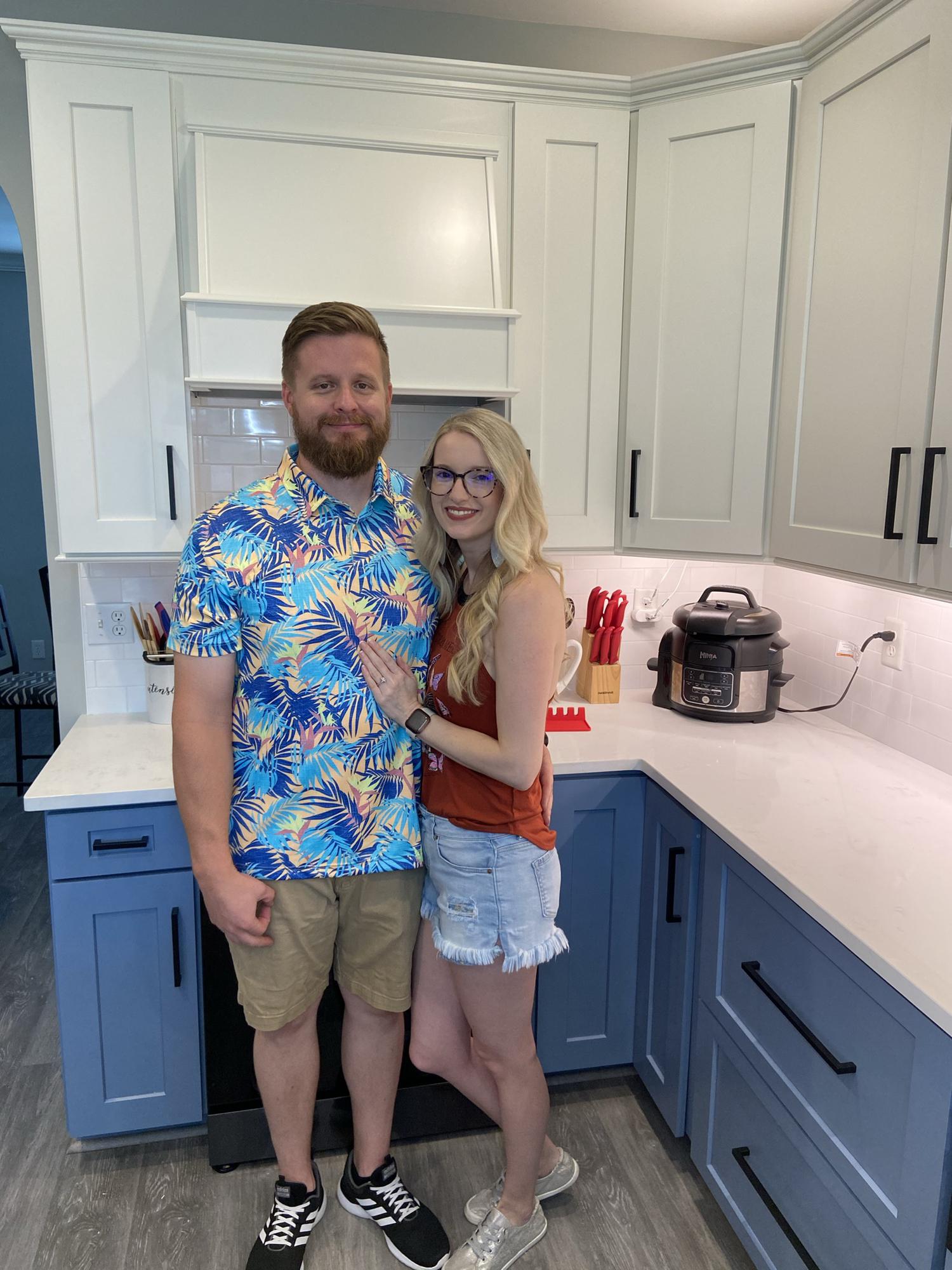 First photo in a newly-renovated kitchen