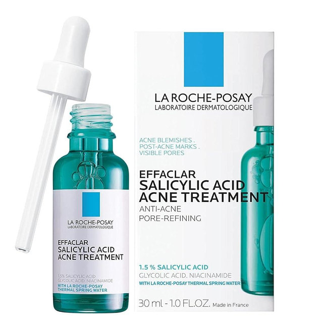 La Roche-Posay Effaclar Salicylic Acid Acne Treatment to Minimize Pores, Clear Acne Blemishes and Post Acne Marks