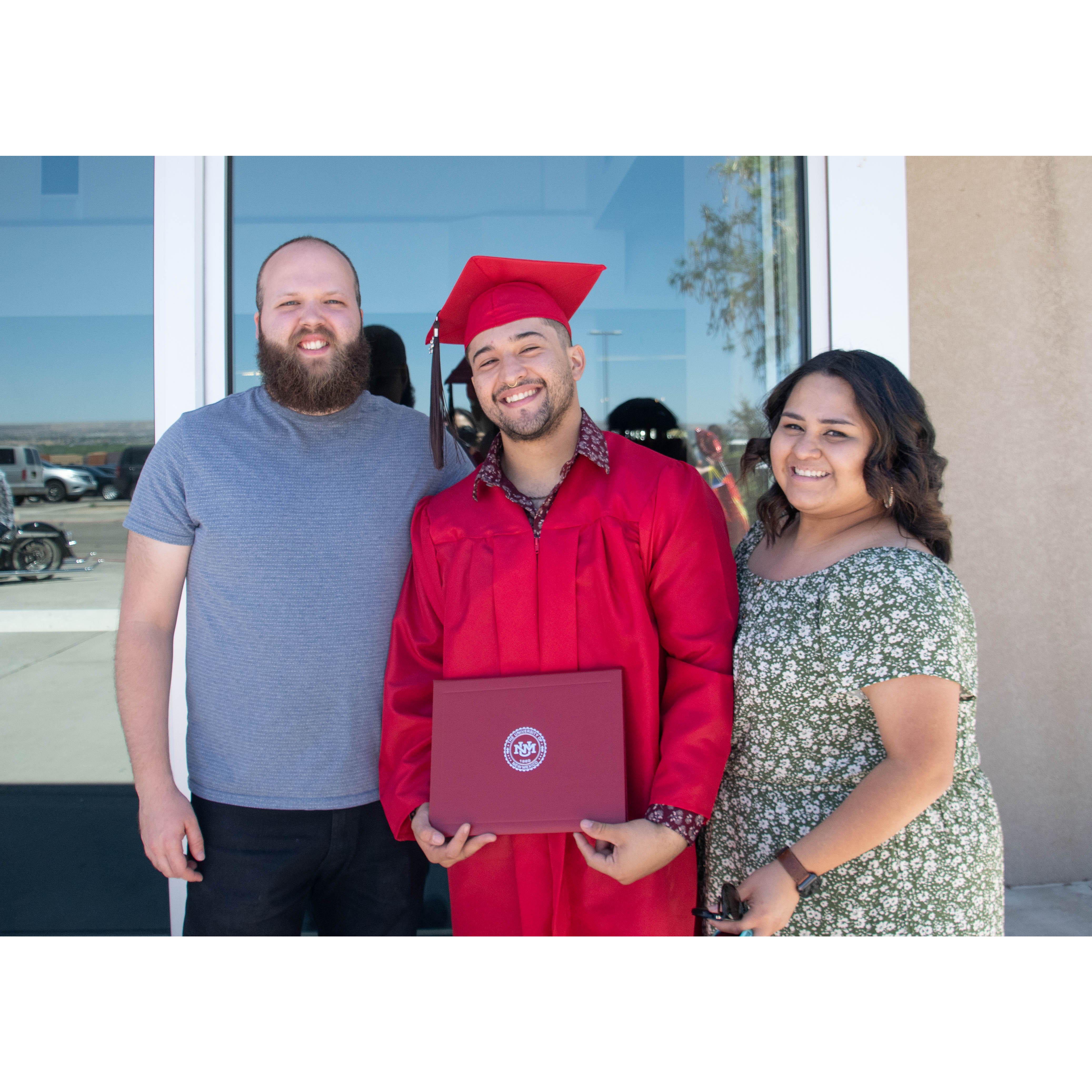 At my brothers graduation from UNM.