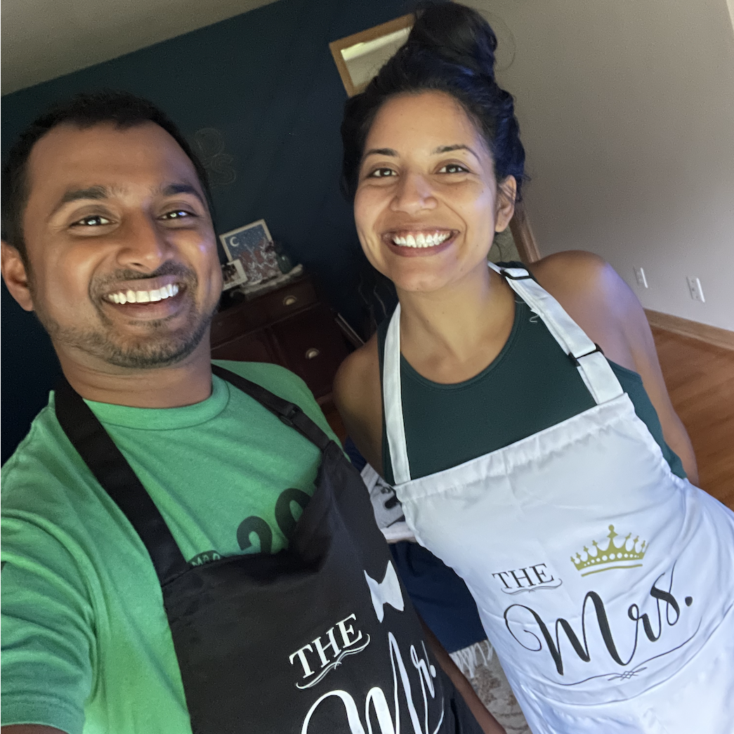 Dinners by Saravanan, desserts by Courtney. You won't want it any other way! Saravanan makes the best food especially with random leftovers... Courtney however earned the name Chef Hit or Miss.