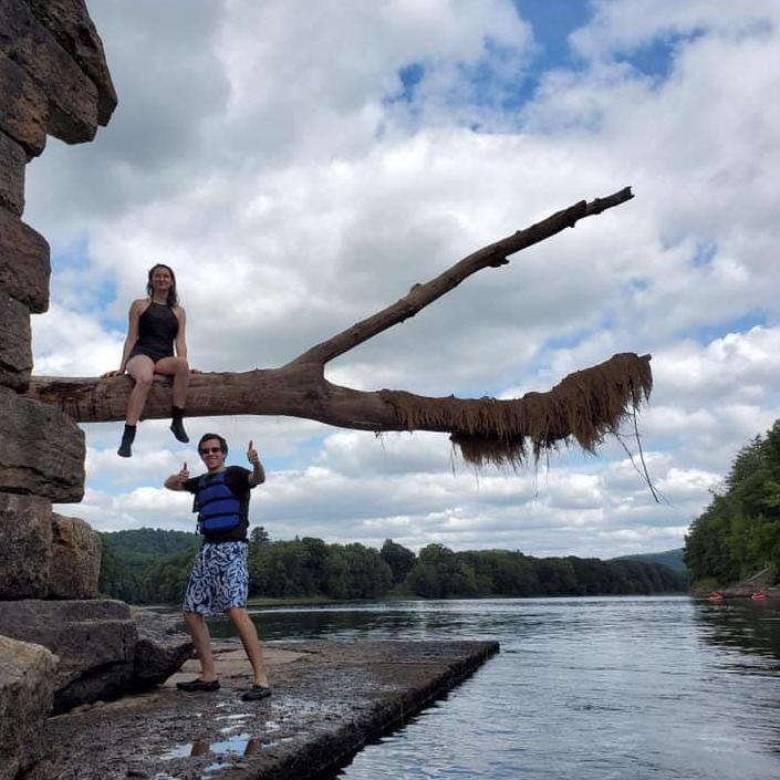 A picture from a kayaking adventure with David's parents Steve & Rosanne (not pictured) and sister Carmella & Kyle (also not pictured)