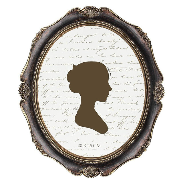 AELS 8x10 Inch Vintage Picture Frame, Elegant Antique Photo Frames with Glass Front, Photo Display, Tabletop Wall Hanging, Gift Ideas, Oval