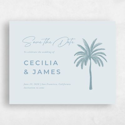 Ice, Blue Wedding Save the Date - Seaview Landscape