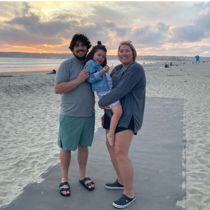 Olive's first trip to the ocean!
