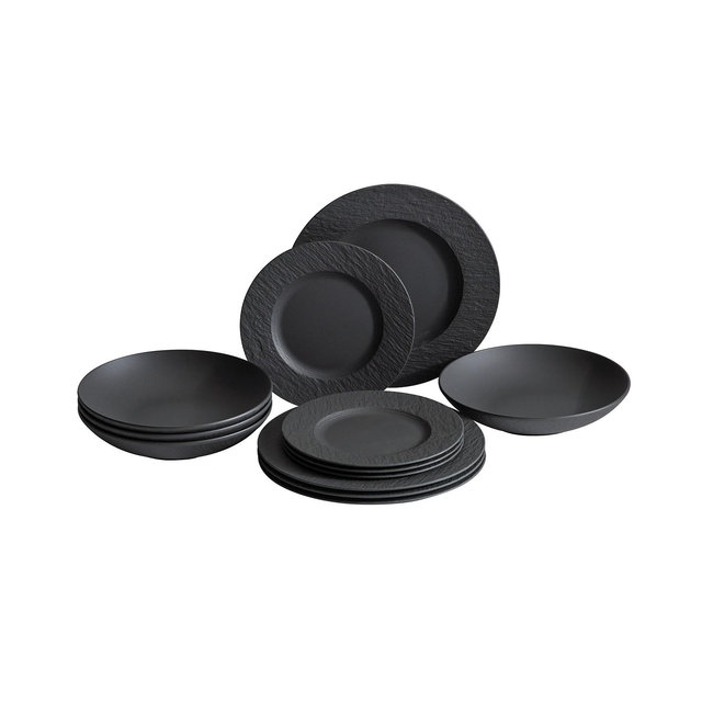 Villeroy & Boch Manufacture Rock 12-Pc. Dinnerware Set