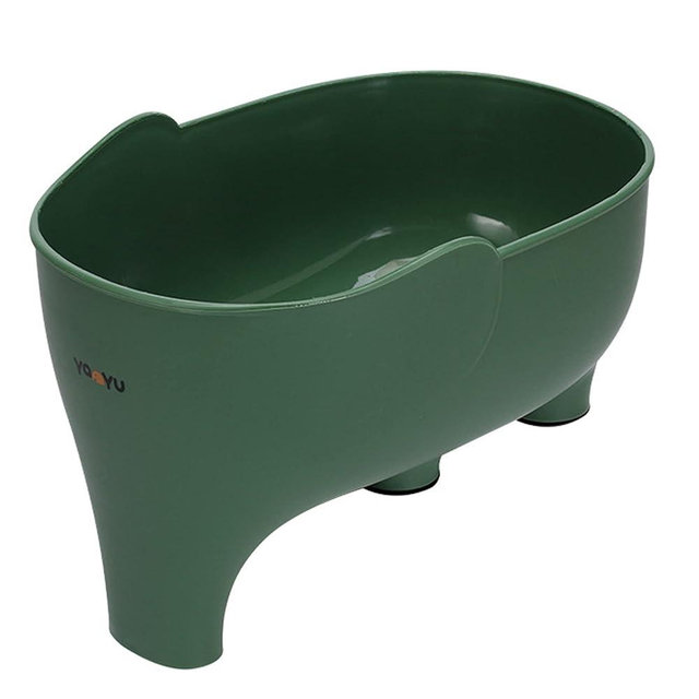 FHTECO Vegetables Washing Basket Elephant Drainage Basket Fruit Basket for Draining Pasta Noodles Kitchen (Green)