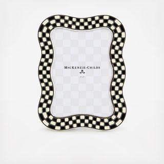Wavy Check Silver Plated Frame