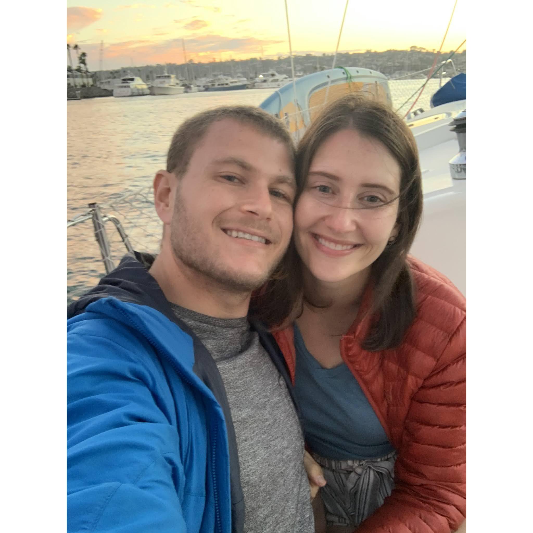 Jay's birthday boat ride in San Diego