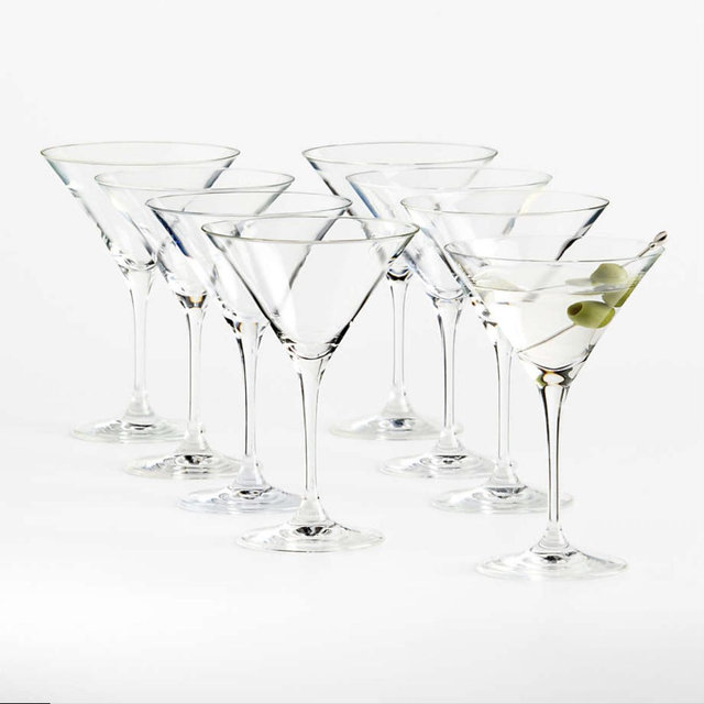 Aspen 8-Oz. Martini Glasses, Set of 8