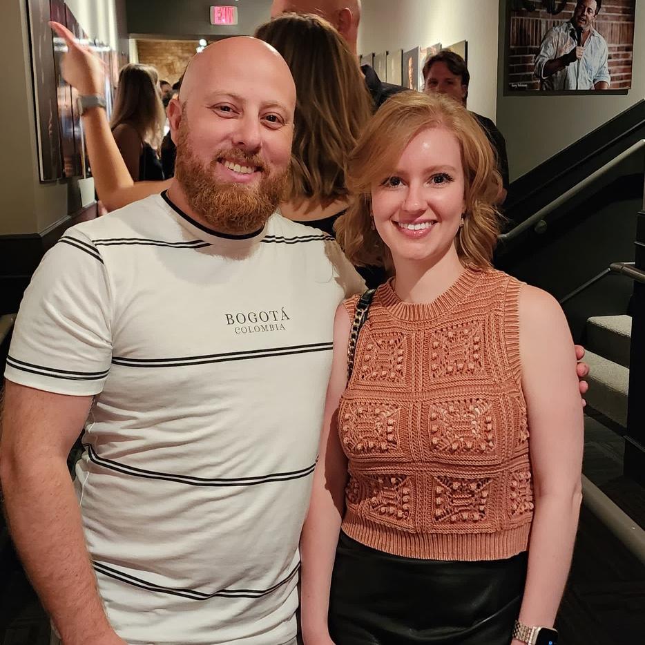 This picture was taken on our third date at the comedy club and that evening we became official.
