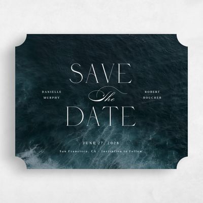 Blue Ticket Wedding Save the Date - Grandscape Landscape