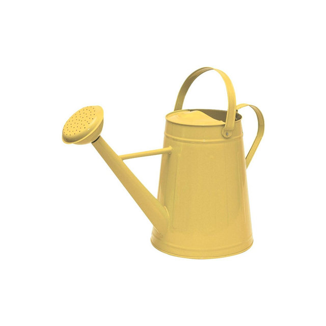 Tierra Garden 1.2 Gallon Yellow Metal Watering Can