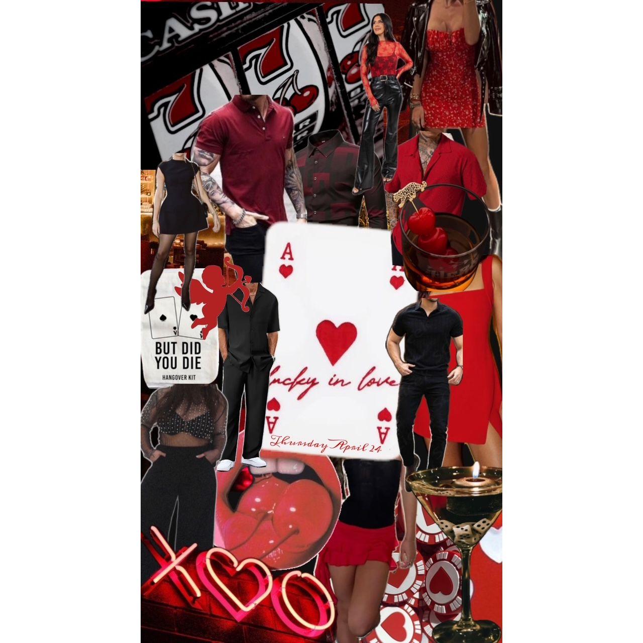 Thursday April 24 Lucky In Love - Black and/or Red