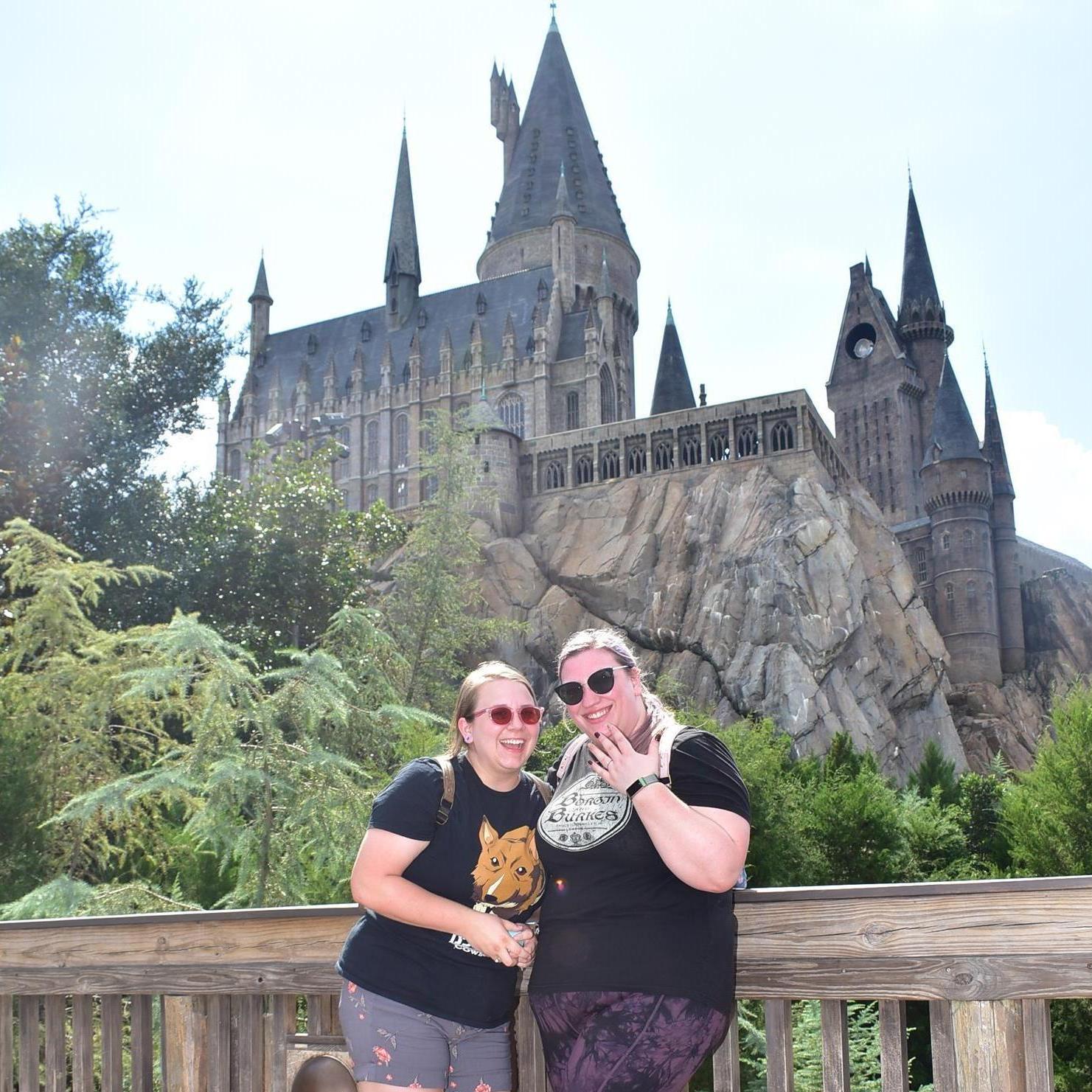 Where the engagement took place, in front of the Hogwarts Castle!