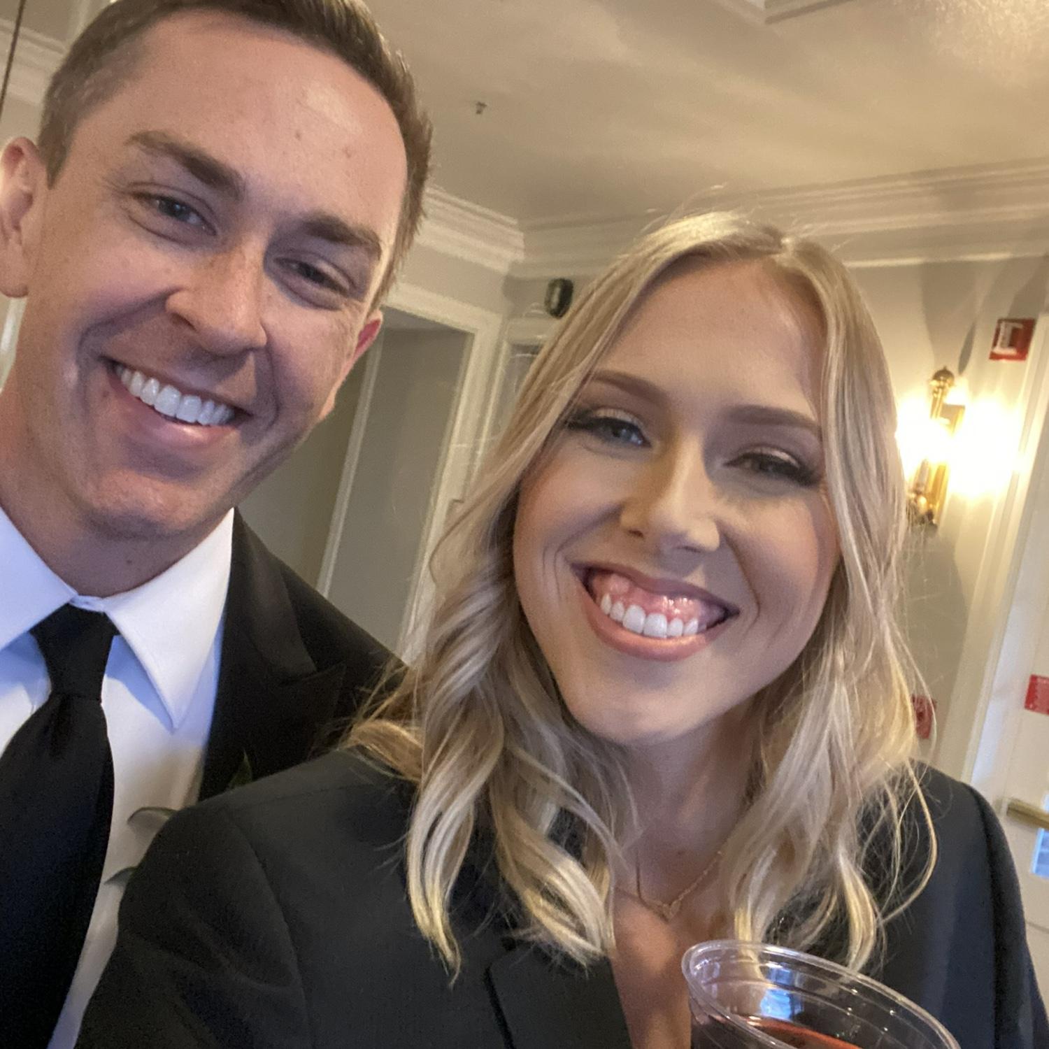 The infamous Butcher/Do wedding, we took a quick selfie for some friends of Mary's that Jim had coached