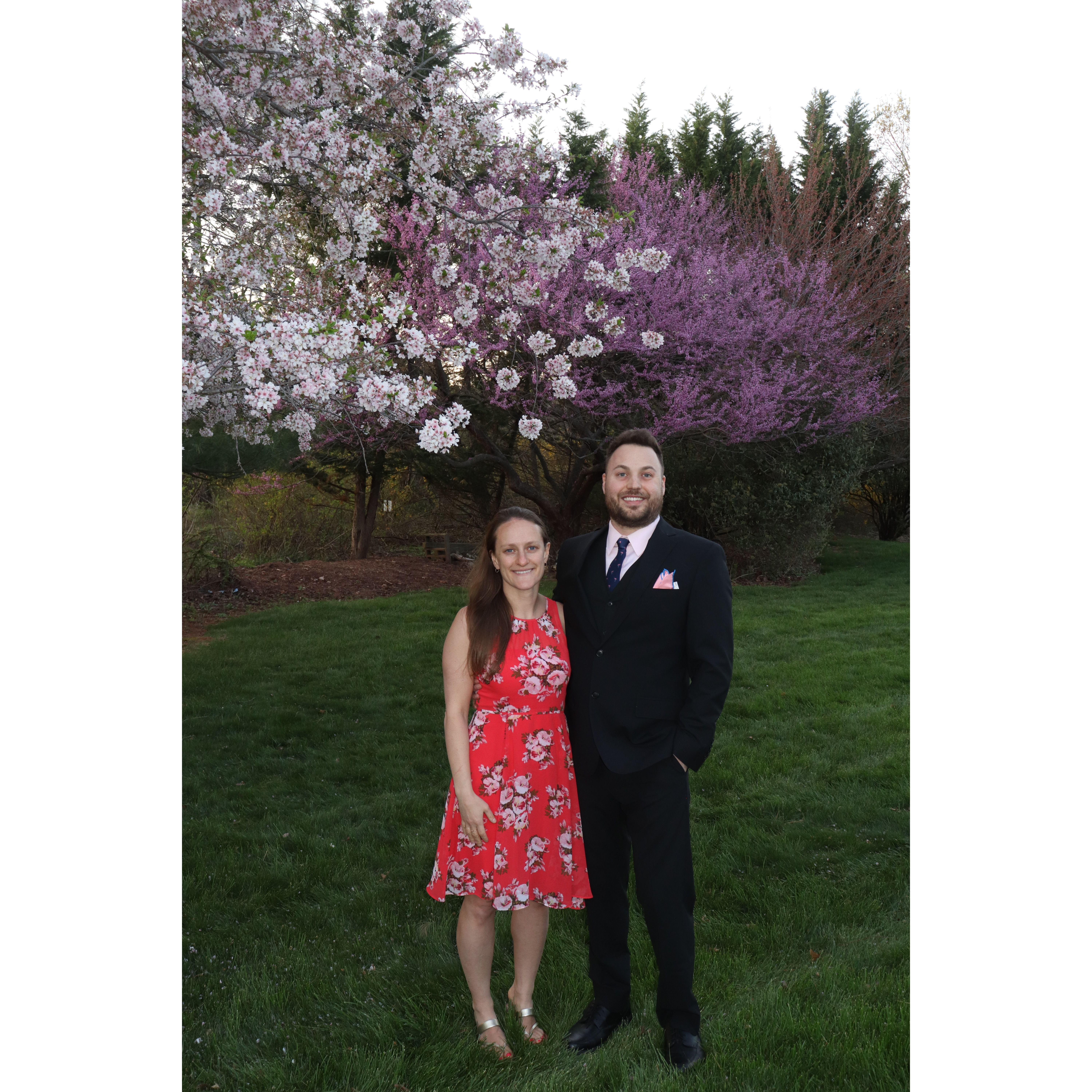 Ryan and I all dressed up for Easter dinner with the Brycki's :)