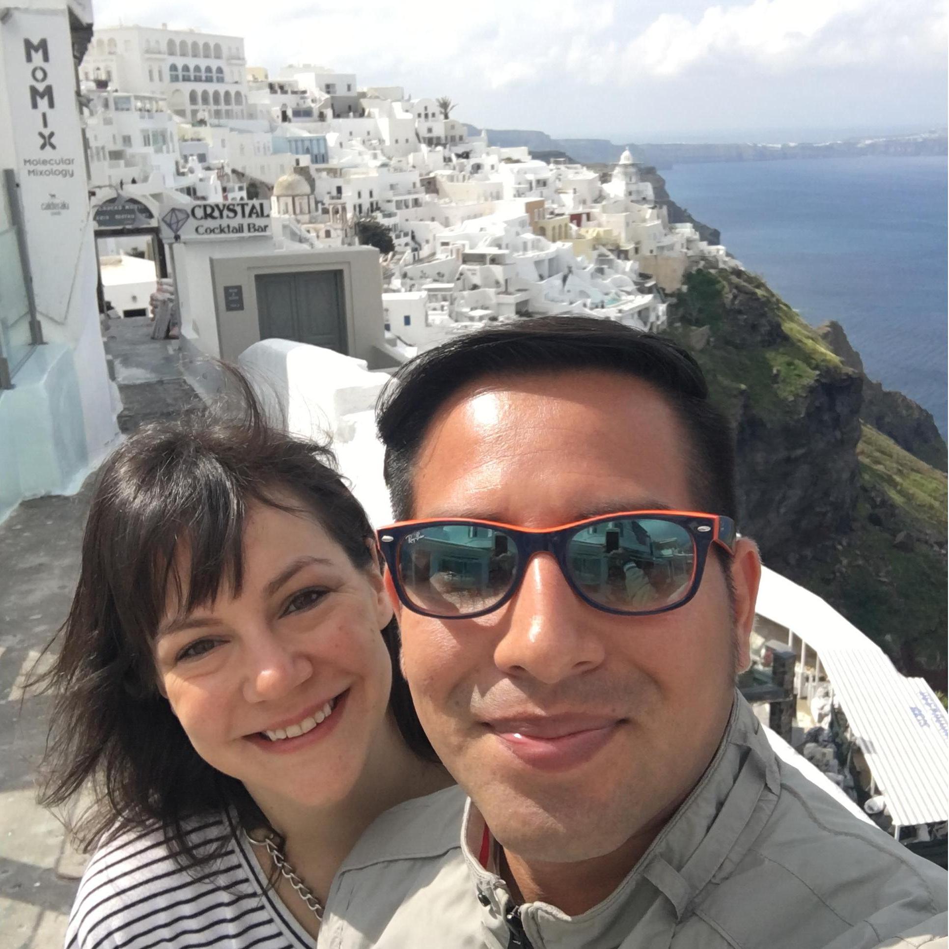 Her smile is more beautiful than Santorini!