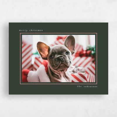 Green Standard Holiday Card - Frost Landscape