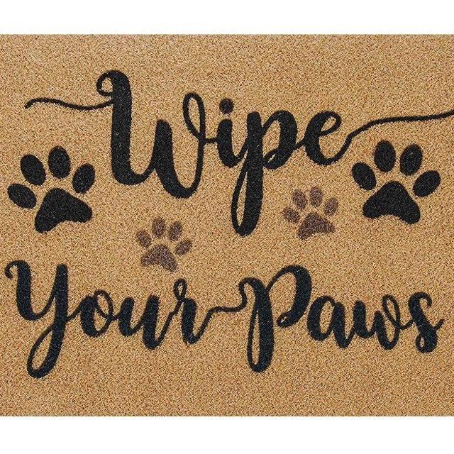 HinyBoeh Wipe-Your-Paws Natural-Coir-Doormat,Letter Welcome Mat for Outdoor Entrance Anti-Slip Door Mat Back Home Decor(30 x 17 Inches)