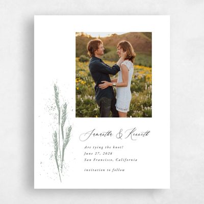 Sage, Green Wedding Save the Date - Alder Photo