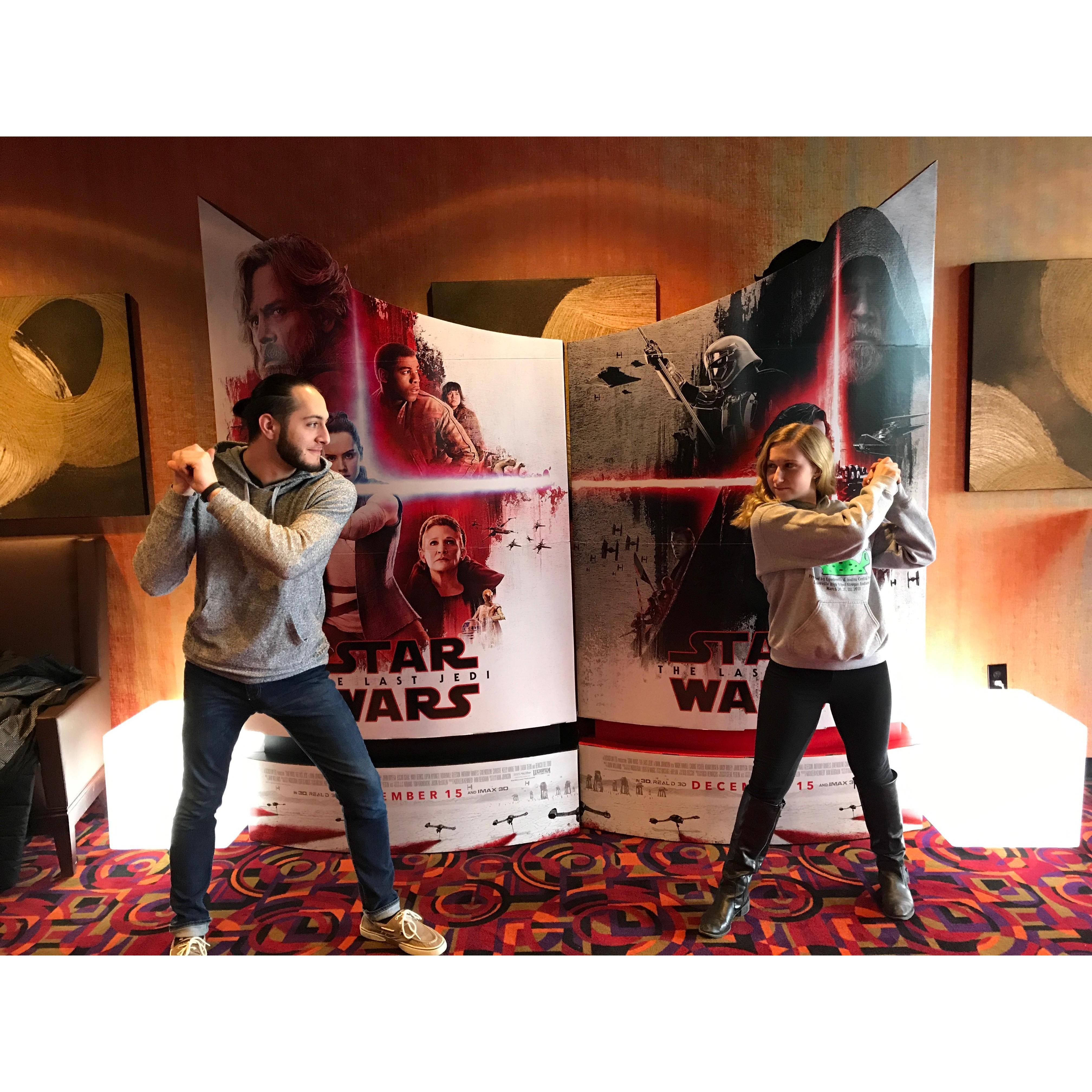 Regan made a Star Wars fan out of Nolan...let's just say that upon leaving the 9am IMAX 3D showing of Star Wars VIII: The Last Jedi, Nolan was no longer complaining about having to wake up at 7am.