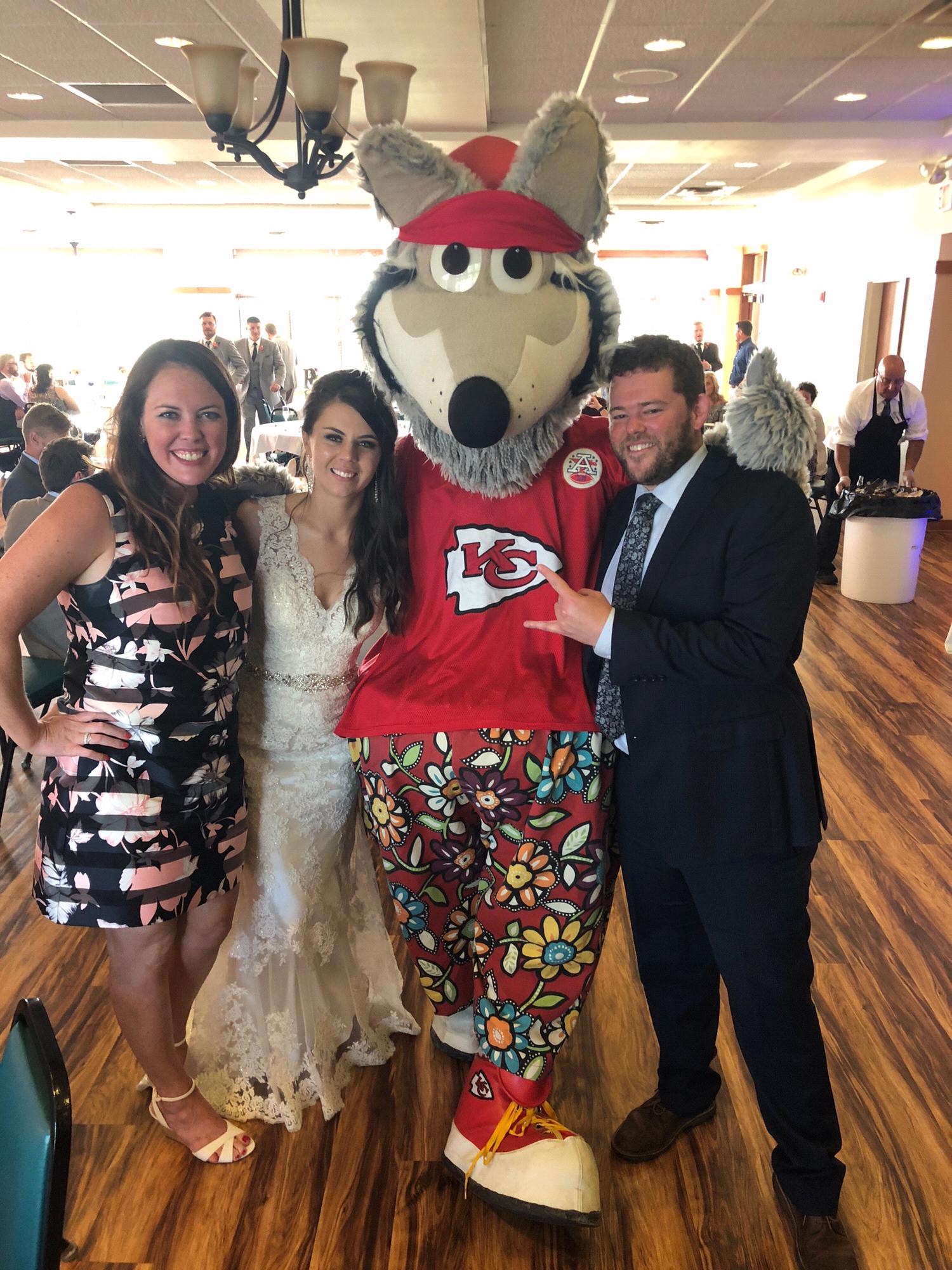 Celebrating the wedding of Becky and Derek in Kansas City in July 2018.