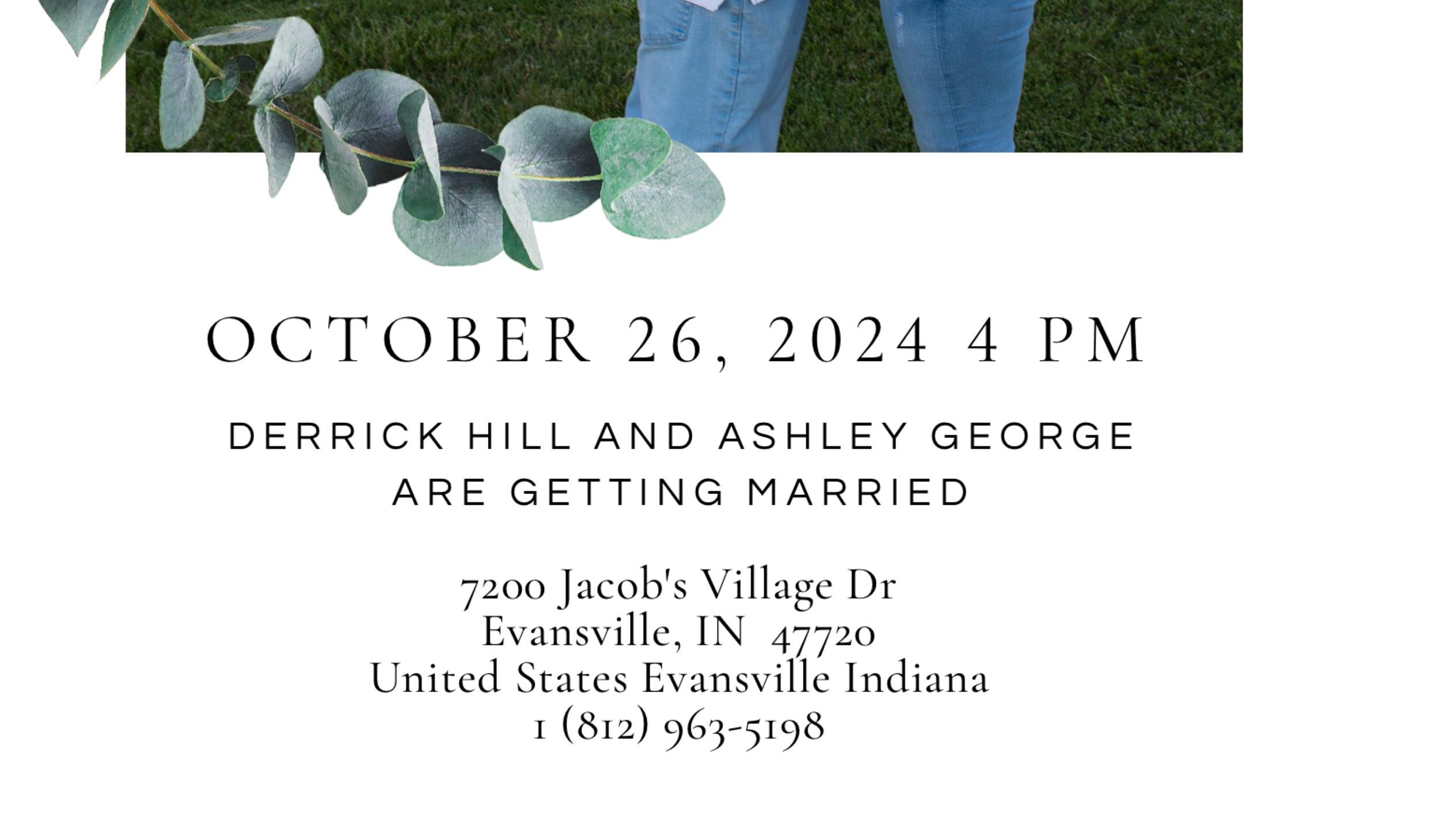 The Wedding Website of Ashley George and Derrick Hill