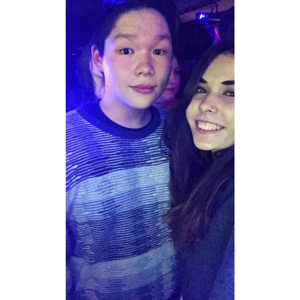 Our first photo together - A38, sometime in the fall of 2015, around 2 a.m.