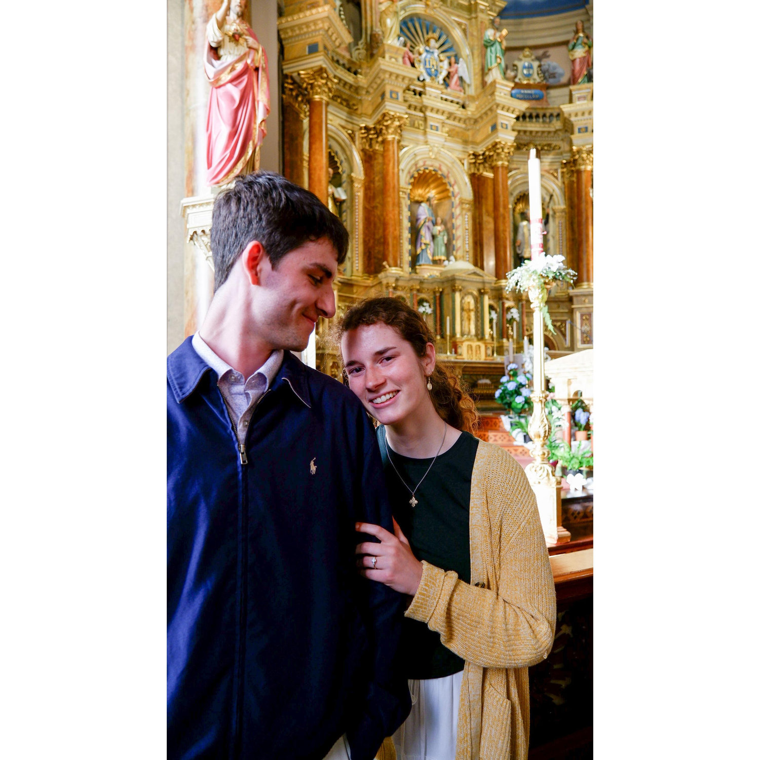 The proposal was a total surprise for Christine!