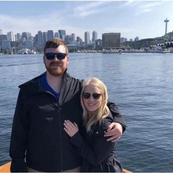 Our one year anniversary trip to Seattle, you can see the Space Needle in the background!