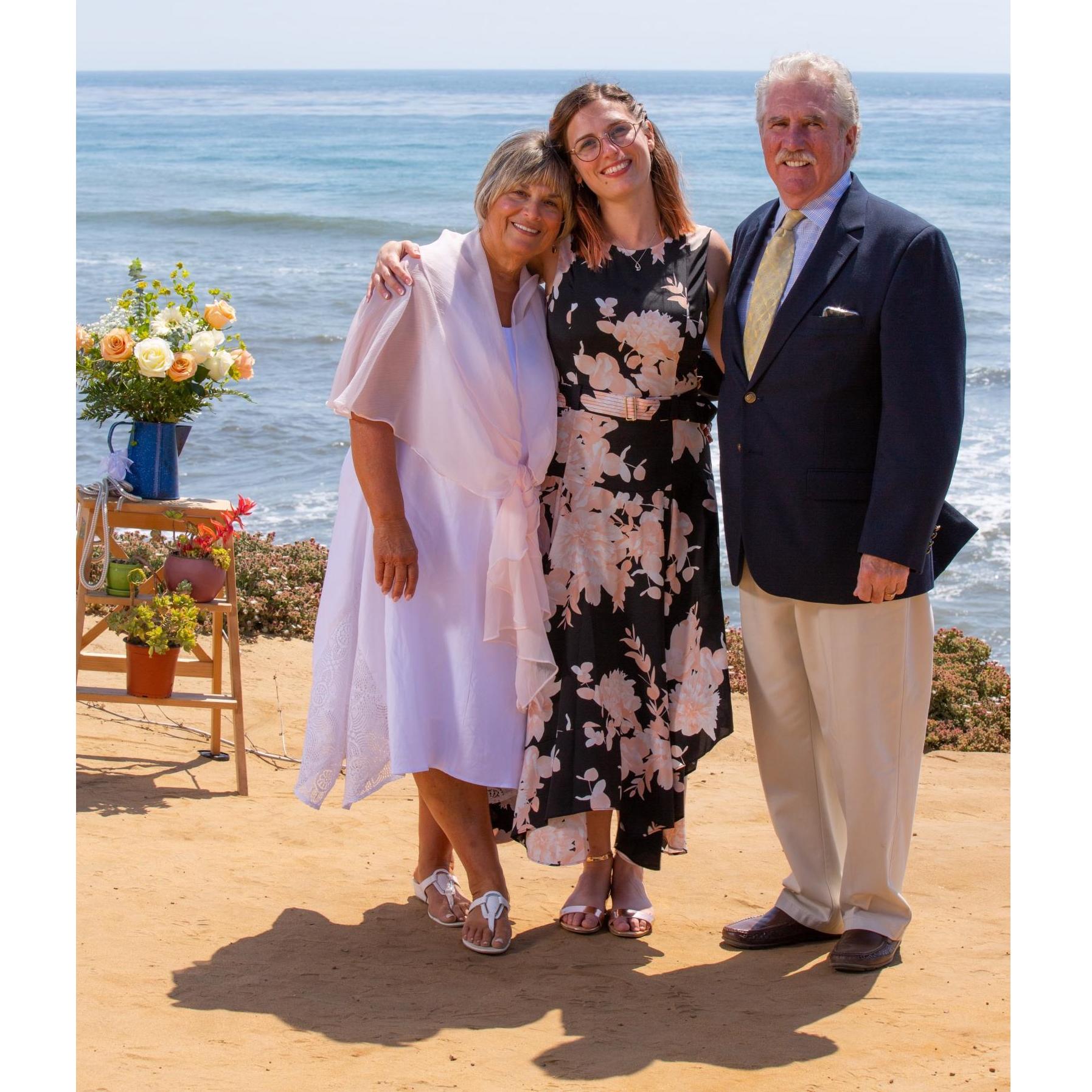 Emily and her parents.