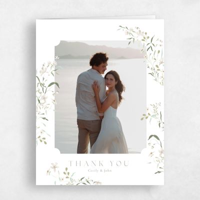 White Wedding Thank You - Tansy Photo