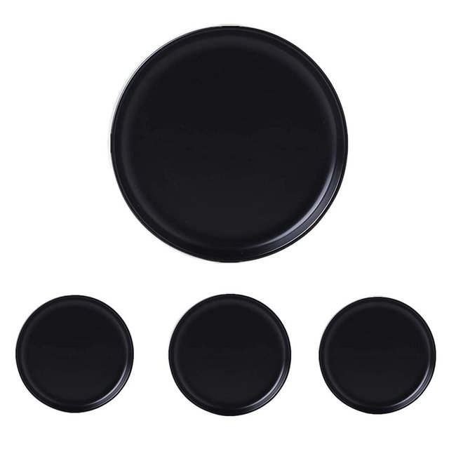 Swuut Matte Ceramic Appetizer Plates 6 Inch,Set of 4, Dishwasher Snack Bread Butter Plates,Mini Size.(6in, Black)