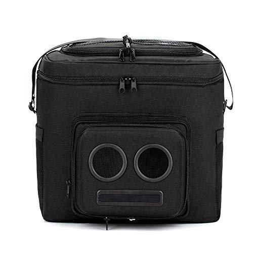 The #1 Cooler with Speakers on Amazon. 20-Watt Bluetooth Speakers & Subwoofer for Parties/Festivals/Boat/Beach. Rechargeable, Works with iPhone & Android (Black, 2020 Edition)
