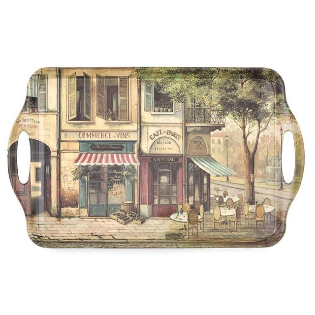 Pimpernel Parisian Scenes Collection Large Handled Tray - 18.9" x 11.6"