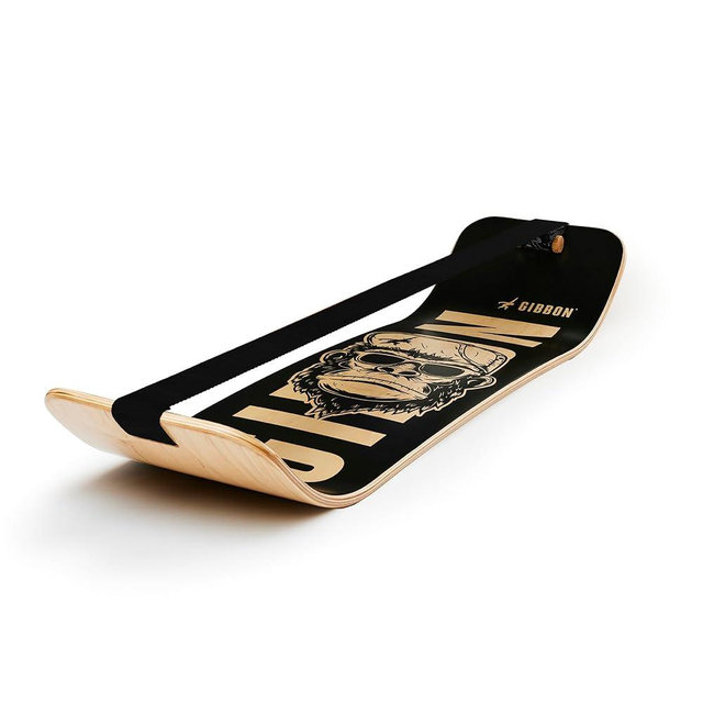 GIBBON GiBoard Balance Board for Adults & Kids - Slackline Workout Equipment Home Gym Training - Wooden Wobble Board Balance Trainer - Standing Desk Exercise - Yoga, Agility, Pilates, Core, Snowboard