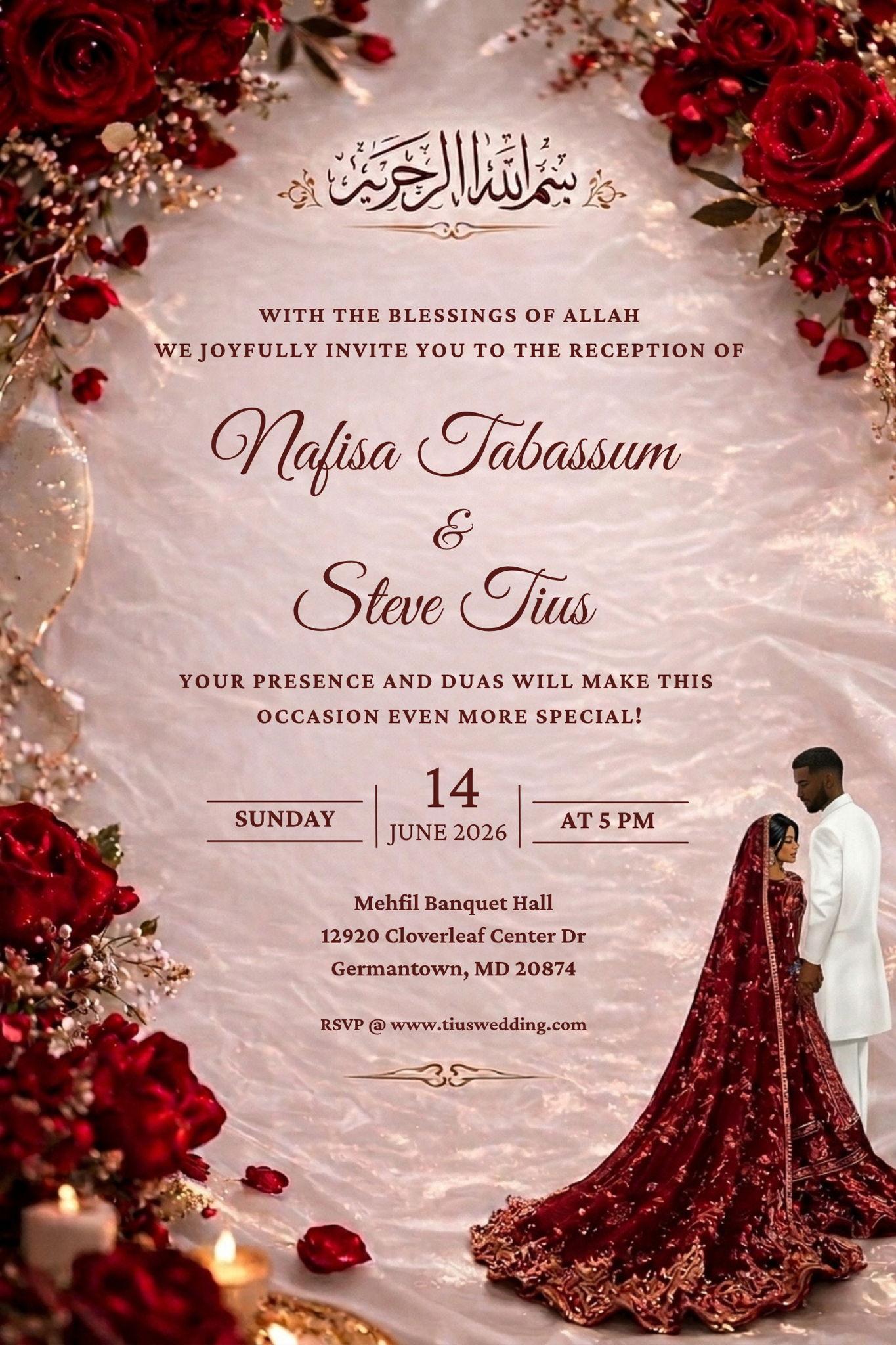 The Wedding Website of Nafisa Tabassum and Steve Tius