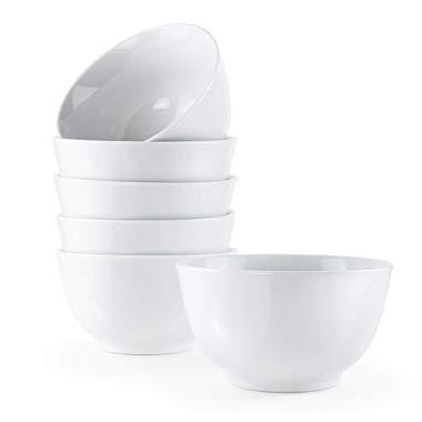 Amuse- Professional Large Deep Bowl for Cereal - Set of 6-20 oz